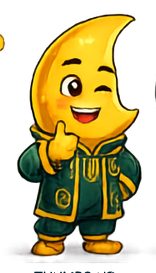 Mascot giving thumbs up